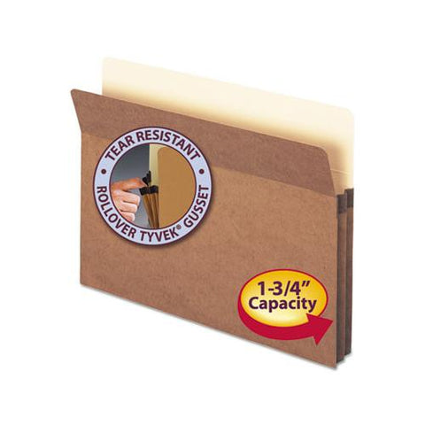 Redrope Drop Front File Pockets, 1.75" Expansion, Letter Size, Redrope, 50-box