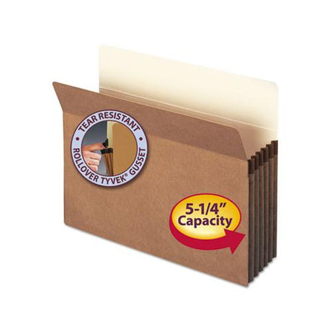 Redrope Drop Front File Pockets, 5.25" Expansion, Letter Size, Redrope, 50-box