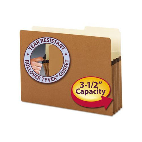 Redrope Drop Front File Pockets, 3.5" Expansion, Legal Size, Redrope, 25-box