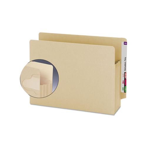 Manila End Tab Tuff Pockets, 3.5" Expansion, Letter Size, Manila, 10-box
