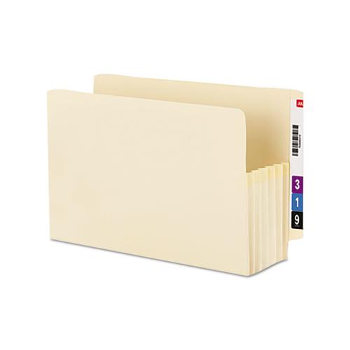 Manila End Tab Tuff Pockets, 5.25" Expansion, Letter Size, Manila, 10-box