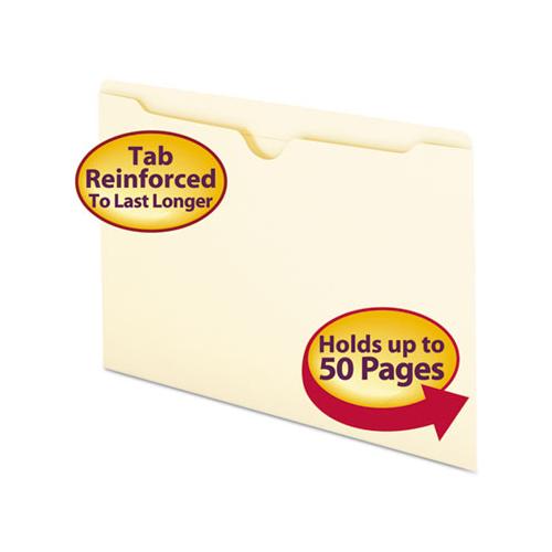 Manila File Jackets, 2-ply Straight Tab, Legal Size, Manila, 100-box