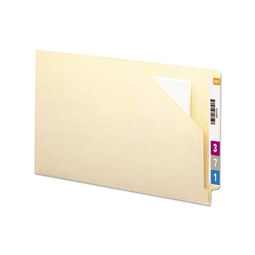 End Tab Jackets With Reinforced Tabs, Straight Tab, Legal Size, 11-pt Manila, 100-box