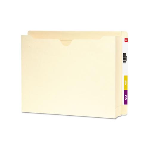 Heavyweight End Tab File Jacket With 2" Expansion, Straight Tab, Letter Size, Manila, 25-box