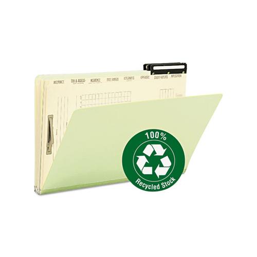 Pressboard Mortgage Folders, 8 Dividers, Legal Size, Green, 10-box
