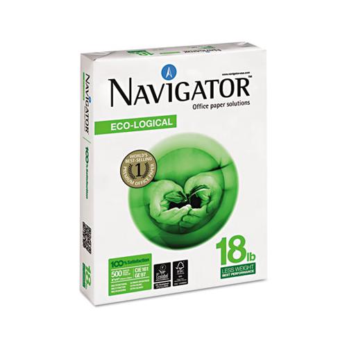 Eco-logical Paper, 97 Bright, 18lb, 8.5 X 11, Bright White, 500 Sheets-ream, 10 Reams-carton