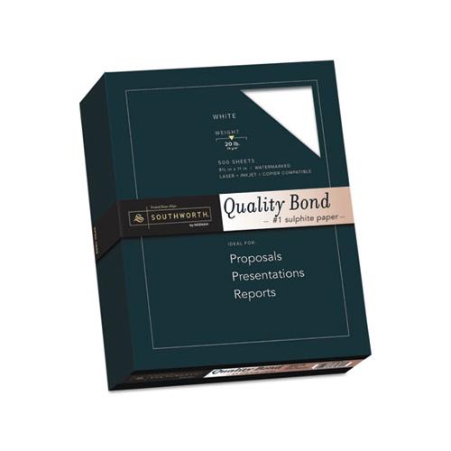Quality Bond Business Paper, 95 Bright, 20 Lb, 8.5 X 11, White, 500-ream