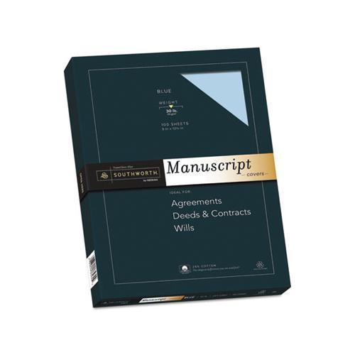 25% Cotton Manuscript Cover, 30lb, 9 X 12.5, 100-pack