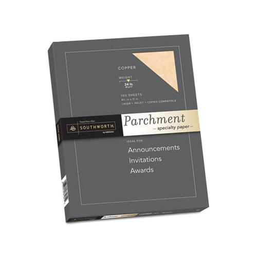 Parchment Specialty Paper, 24 Lb, 8.5 X 11, Copper, 100-pack