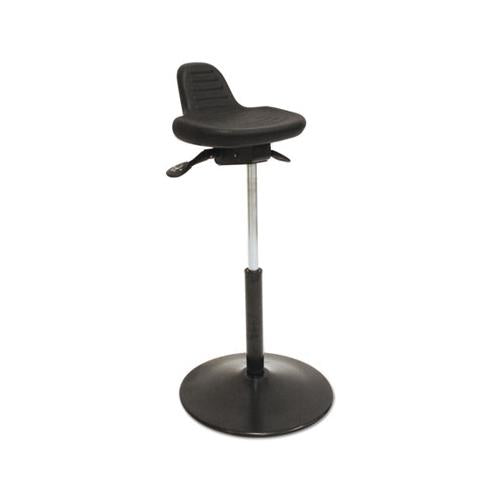 Pneumatic Sit-stand Stool, Black Seat-black Back, Black Base