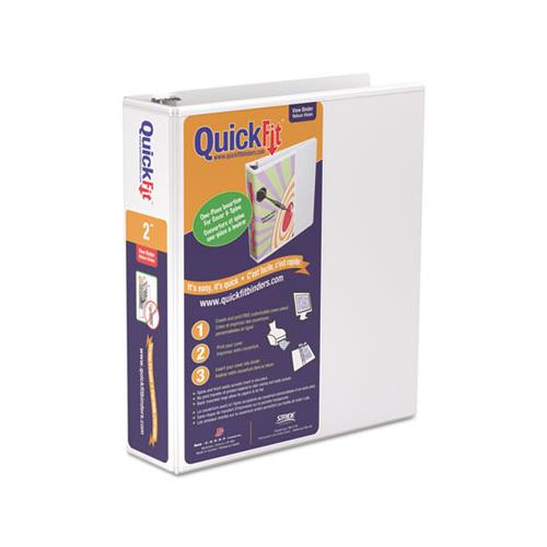 Quickfit D-ring View Binder, 3 Rings, 2" Capacity, 11 X 8.5, White