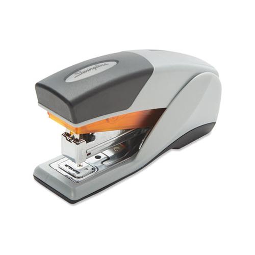 Optima 25 Reduced Effort Compact Stapler, 25-sheet Capacity, Gray-orange