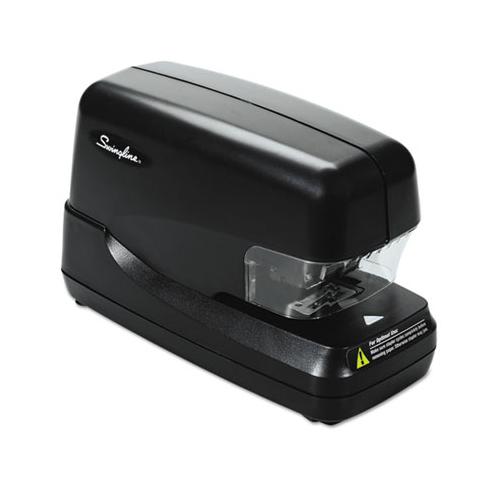 High-capacity Flat Clinch Electric Stapler, 70-sheet Capacity, Black