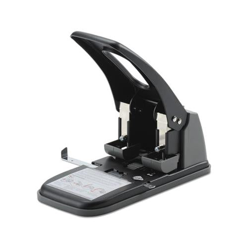 100-sheet High Capacity 2-hole Punch, Fixed Centers, 9-32" Holes, Black-gray