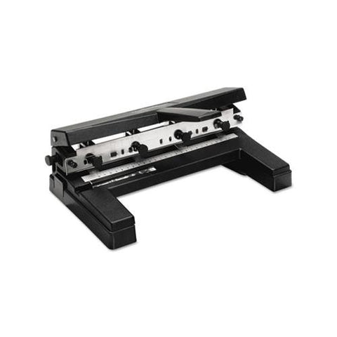 40-sheet Two-to-four-hole Adjustable Punch, 9-32" Holes, Black