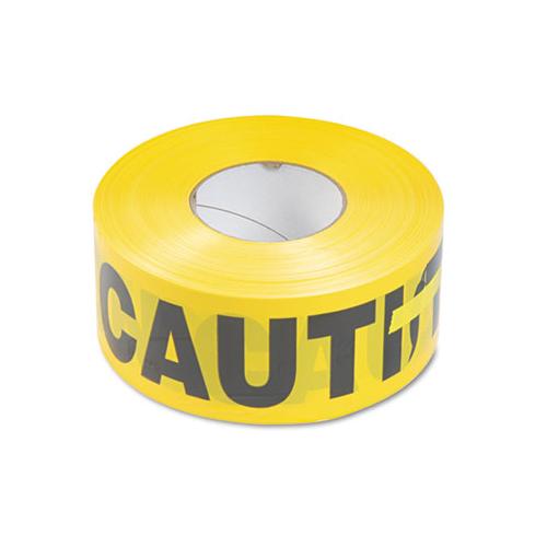 Caution Barricade Safety Tape, Yellow, 3w X 1000ft Roll