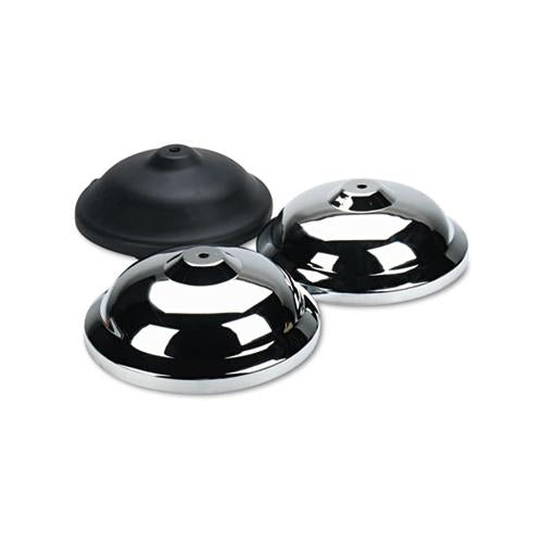 Crowd Control Bases, Chrome, 12" Dia, Silver, 2-box