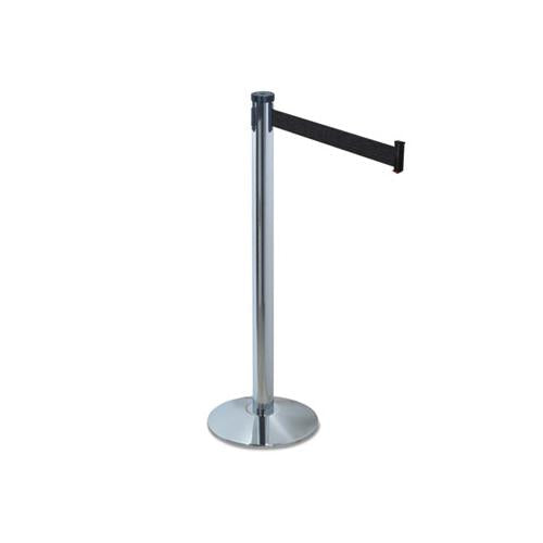 Adjusta-tape Crowd Control Stanchion Posts Only, Nylon, 40" High, Black, 2-box