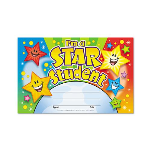 Recognition Awards, I'm A Star Student, 8.5w By 5.5h, 30-pack