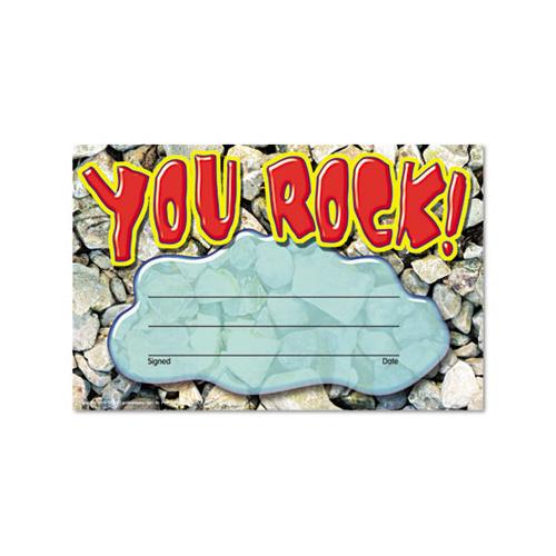 Recognition Awards, You Rock, 8.5w By 5.5h, 30-pack