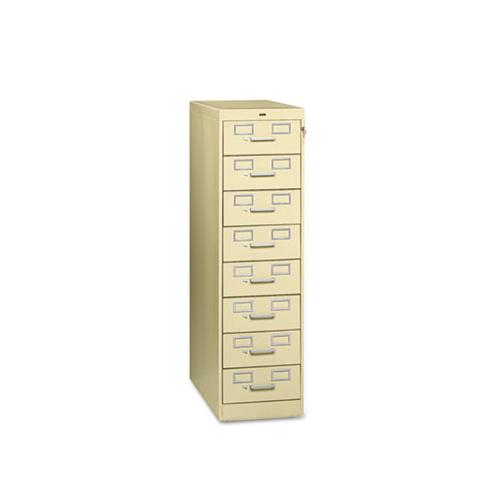 Eight-drawer File Cabinet For 3 X 5 & 4 X 6 Card, 15w X 28.5d X 52h, Putty