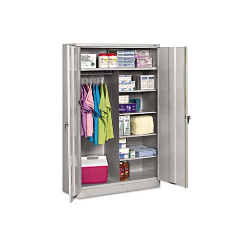Jumbo Combination Steel Storage Cabinet, 48w X 24d X 78h, Light Gray
