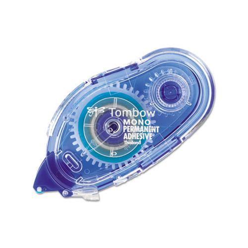 Mono Permanent Adhesive Applicator, 0.33" X 39.33 Ft, Dries Light Blue