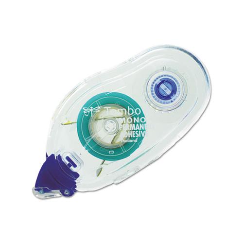 Mono Permanent Adhesive Refill, 0.33" X 39.33 Ft, Dries Light Blue