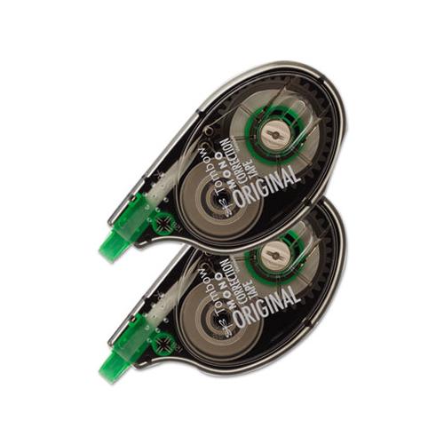 Mono Correction Tape, Non-refillable, 1-6" X 394", White Tape, 2-pack