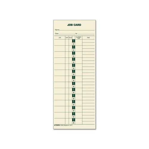 Job Card For Cincinnati-lathem-simplex, 1 Side, 3 1-2 X 9, 500-box