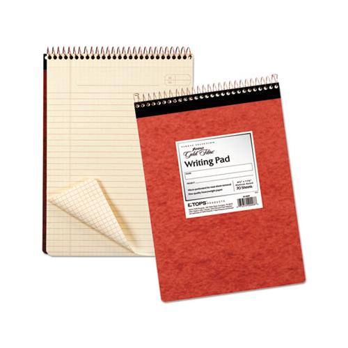 Gold Fibre Retro Wirebound Writing Pads, 1 Subject, Wide-legal Rule, Red Cover, 8.5 X 11.75, 70 Sheets