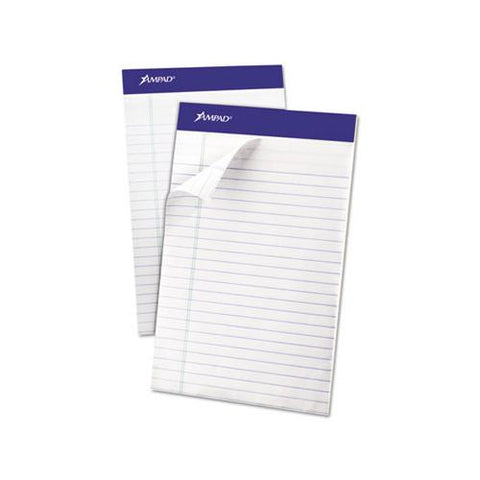 Recycled Writing Pads, Narrow Rule, 5 X 8, White, 50 Sheets, Dozen