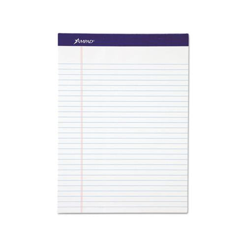 Recycled Writing Pads, Wide-legal Rule, 8.5 X 11.75, White, 50 Sheets, Dozen