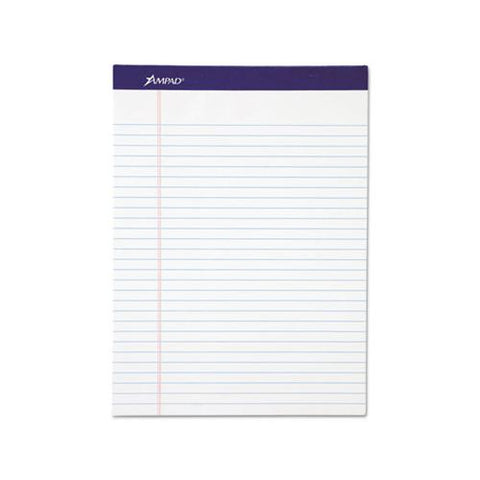 Recycled Writing Pads, Wide-legal Rule, 8.5 X 11.75, White, 50 Sheets, Dozen