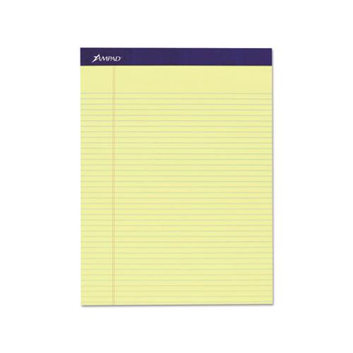Legal Ruled Pads, Narrow Rule, 8.5 X 11.75, Canary, 50 Sheets, 4-pack