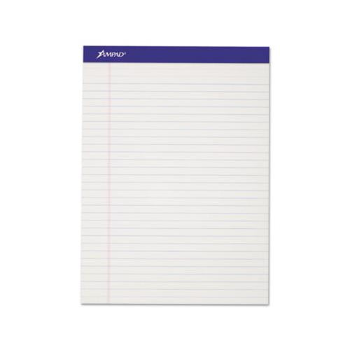 Perforated Writing Pads, Wide-legal Rule, 8.5 X 11.75, White, 50 Sheets, Dozen