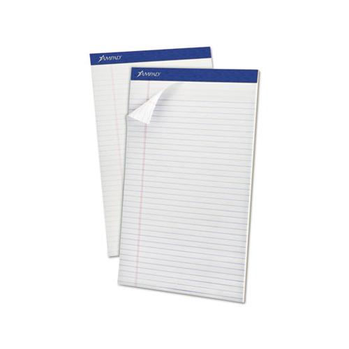 Perforated Writing Pads, Wide-legal Rule, 8.5 X 14, White, 50 Sheets, Dozen