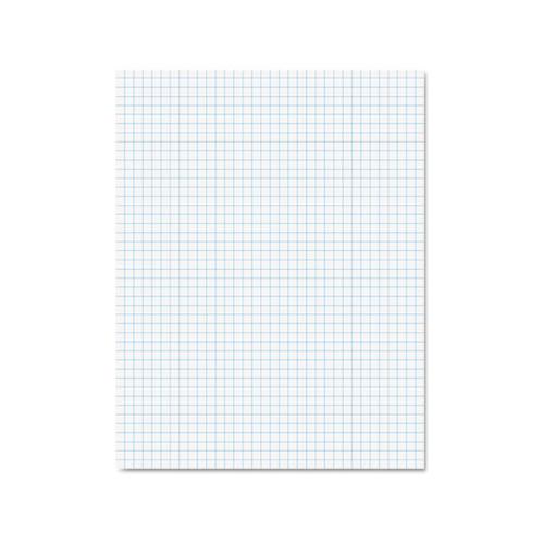 Quadrille Pads, 4 Sq-in Quadrille Rule, 8.5 X 11, White, 50 Sheets