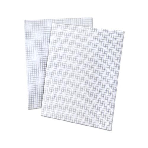 Quadrille Pads, 4 Sq-in Quadrille Rule, 8.5 X 11, White, 50 Sheets