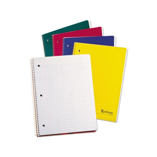 Earthwise By 100% Recycled Single Subject Notebooks, College Rule, Randomly Assorted Color Covers, 11 X 8.5, 100 Sheets