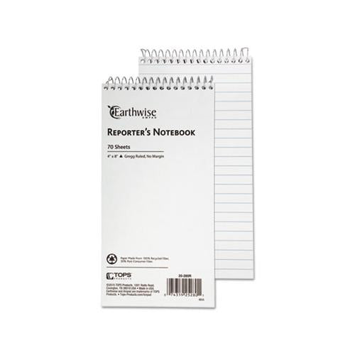 Earthwise By Oxford Reporter's Notebook, Pitman Rule, 4 X 8, White, 70 Sheets