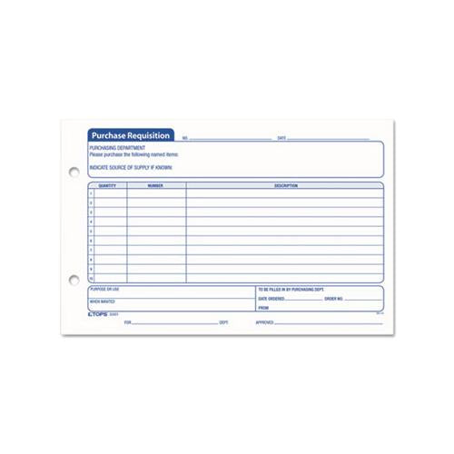 Purchasing Requisition Pad, 5 1-2 X 8 1-2, 100-pad, 2-pack
