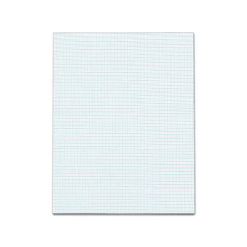 Quadrille Pads, 10 Sq-in Quadrille Rule, 8.5 X 11, White, 50 Sheets