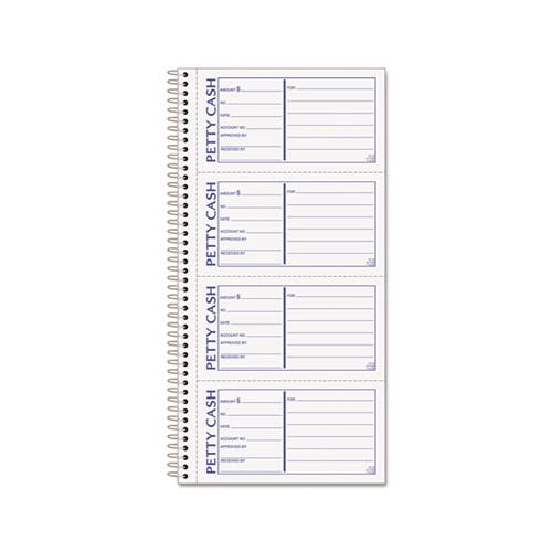 Petty Cash Receipt Book, 5 1-2 X 11, Two-part Carbonless, 200 Sets-book