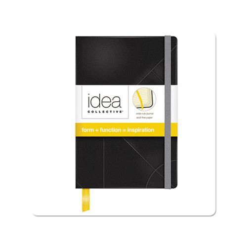 Idea Collective Journal, Wide-legal Rule, Black Cover, 5.5 X 3.5, 96 Sheets