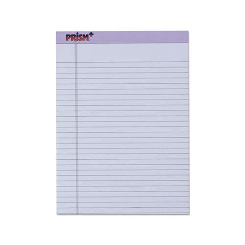 Prism + Colored Writing Pad, Wide-legal Rule, 8.5 X 11.75, Orchid, 50 Sheets, 12-pack