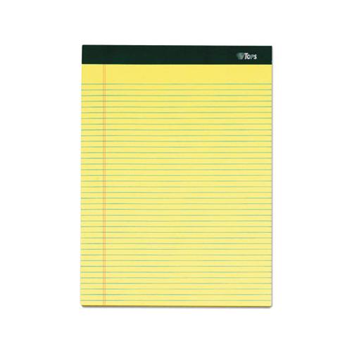 Double Docket Ruled Pads, Narrow Rule, 8.5 X 11.75, Canary, 100 Sheets, 6-pack