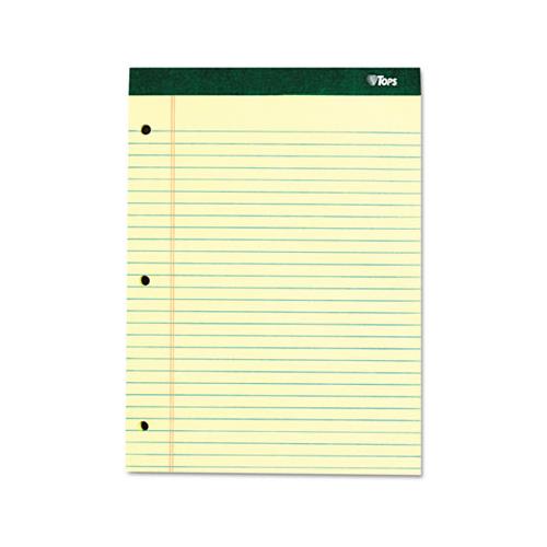 Double Docket Ruled Pads, Wide-legal Rule, 8.5 X 11.75, Canary, 100 Sheets