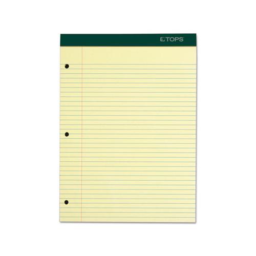 Double Docket Ruled Pads, Medium-college Rule, 8.5 X 11.75, Canary, 100 Sheets