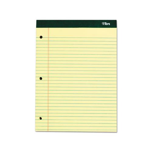 Double Docket Ruled Pads, Wide-legal Rule, 8.5 X 11.75, Canary, 100 Sheets, 6-pack